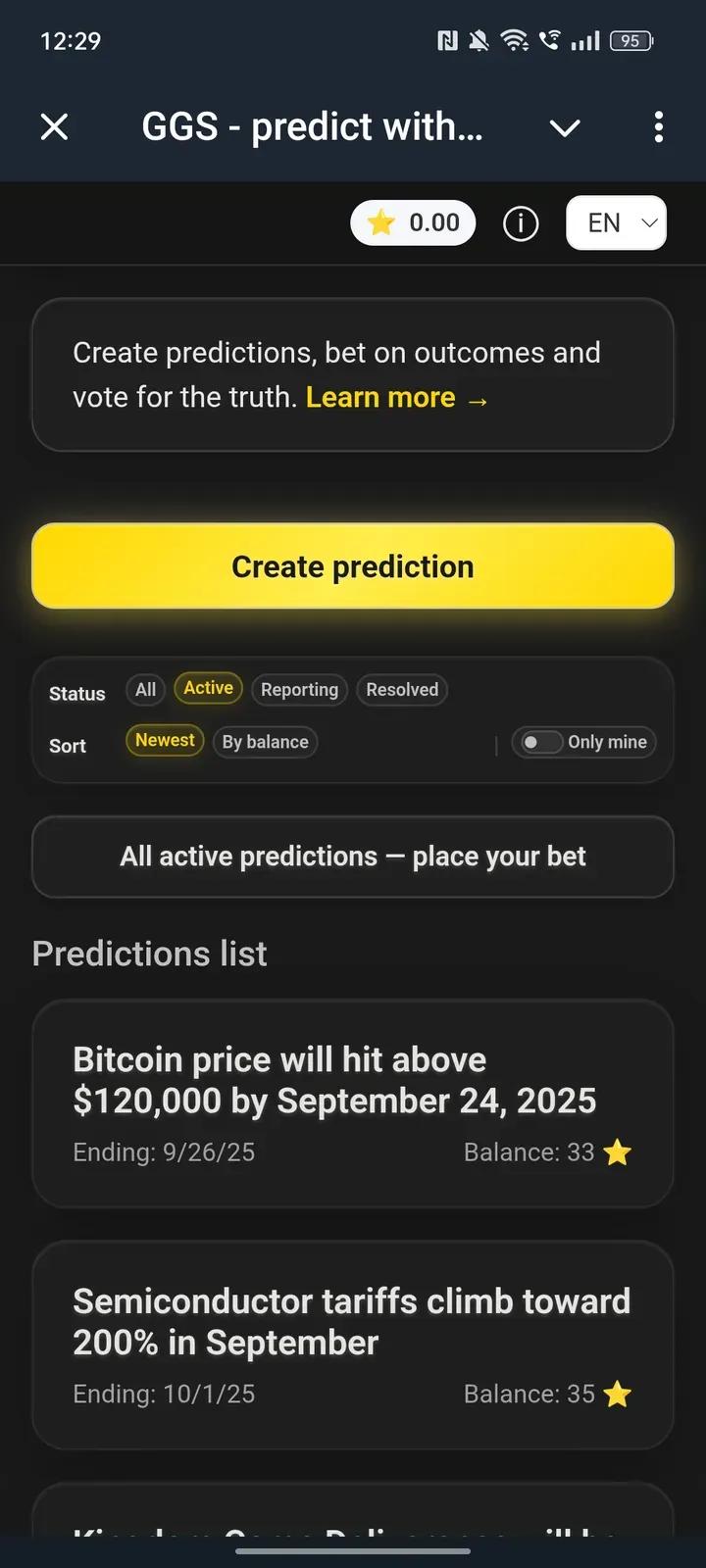 GGS Predictions with stars ⭐