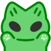 Эмодзи Alien cat