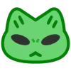 Эмодзи Alien cat