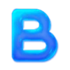 Эмодзи Синий шрифт