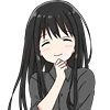 Эмодзи Black Hair Girl Emoji