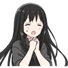 Эмодзи Black Hair Girl Emoji