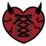 Эмодзи Dark Black Red Mixed