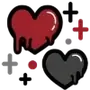 Эмодзи Dark Black Red Mixed