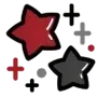 Эмодзи Dark Black Red Mixed