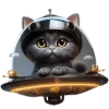 Эмодзи Черный котенок