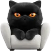 Эмодзи Угрюмый кот