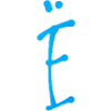Эмодзи Голубой шрифт