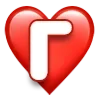 Эмодзи heart font