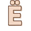 Эмодзи Бежевый шрифт