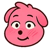 Эмодзи Kind pink dogs