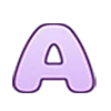 Эмодзи Фиолетовый шрифт