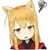 Эмодзи Лисичка тян