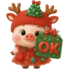 Эмодзи Новогодняя свинка