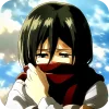 Эмодзи Mikasa Ackerman