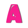 Pink font