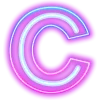 Эмодзи Neon ABC