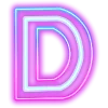 Эмодзи Neon ABC