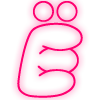 Эмодзи Neon font | Неоновый шрифт