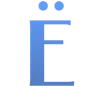 Эмодзи Синий шрифт