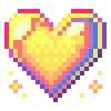 Эмодзи Pixel Hearts