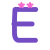 Эмодзи Фиолетовый шрифт