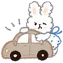Эмодзи Fluffy Rabbit And Elephant