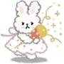 Эмодзи Fluffy Rabbit And Elephant
