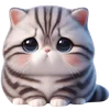 Эмодзи Полосатый котенок