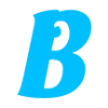 Эмодзи Голубой шрифт