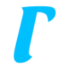 Эмодзи Голубой шрифт