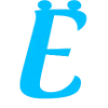 Эмодзи Голубой шрифт