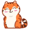 Эмодзи Тигрёнок Персик