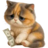 Эмодзи Трехцветный котик