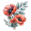 Эмодзи Watercolor red