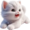 Эмодзи Белая котька