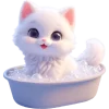Эмодзи Белая котька