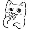 Эмодзи white cat