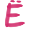 Эмодзи Розовый шрифт