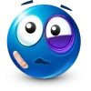 Эмодзи Blue Face
