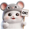 Эмодзи мышонок котенок