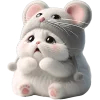 Эмодзи мышонок котенок