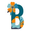 Эмодзи цветочный шрифт