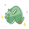 green cute doodle