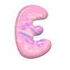 Эмодзи Розовый шрифт