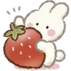 Эмодзи strawberry and rabbit