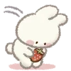 Эмодзи strawberry and rabbit