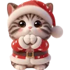 Эмодзи Новогодний котик