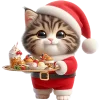 Эмодзи Новогодний котик