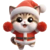 Эмодзи Новогодний котик